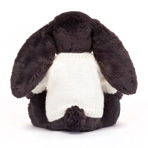 Bashful Inky Bunny with Personalised Cream Jumper