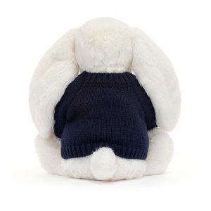 Bashful Twinkle Bunny with Personalised Navy Jumper