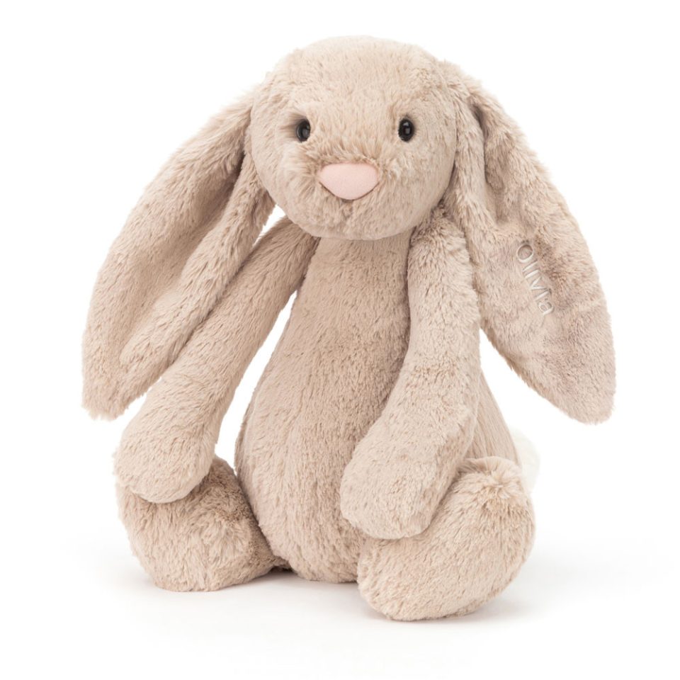 Personalised Bashful Beige Bunny Huge